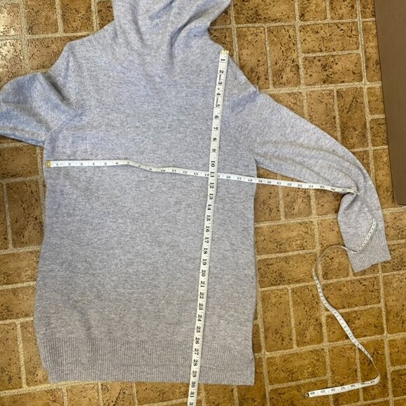NWT LL Bean 100% Cashmere Gray Cowl Neck Sweater - Picture 8 of 8